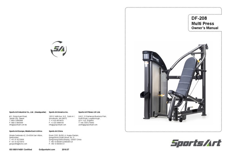 SPORTS ART DF-208 owner's manual