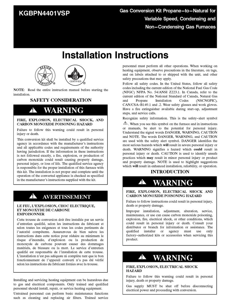 Carrier KGBPN4401VSP User manual