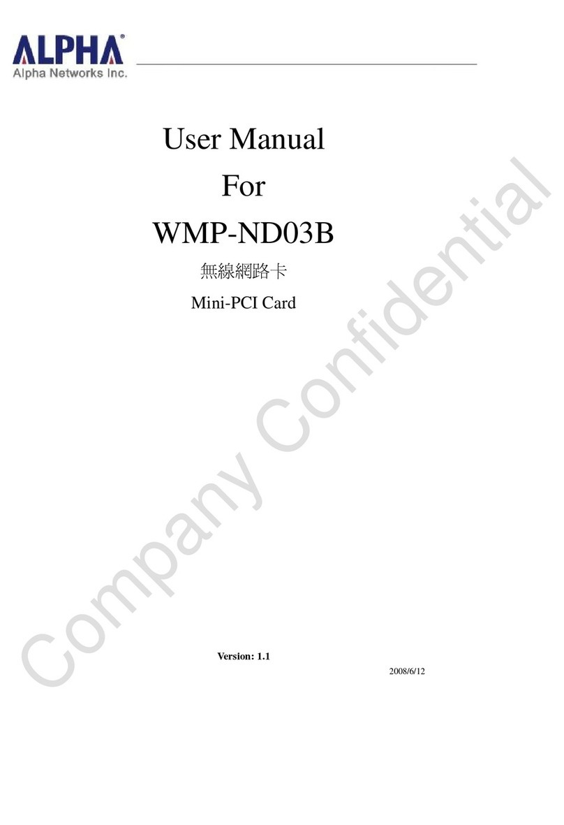 Alpha WMP-ND03B User manual