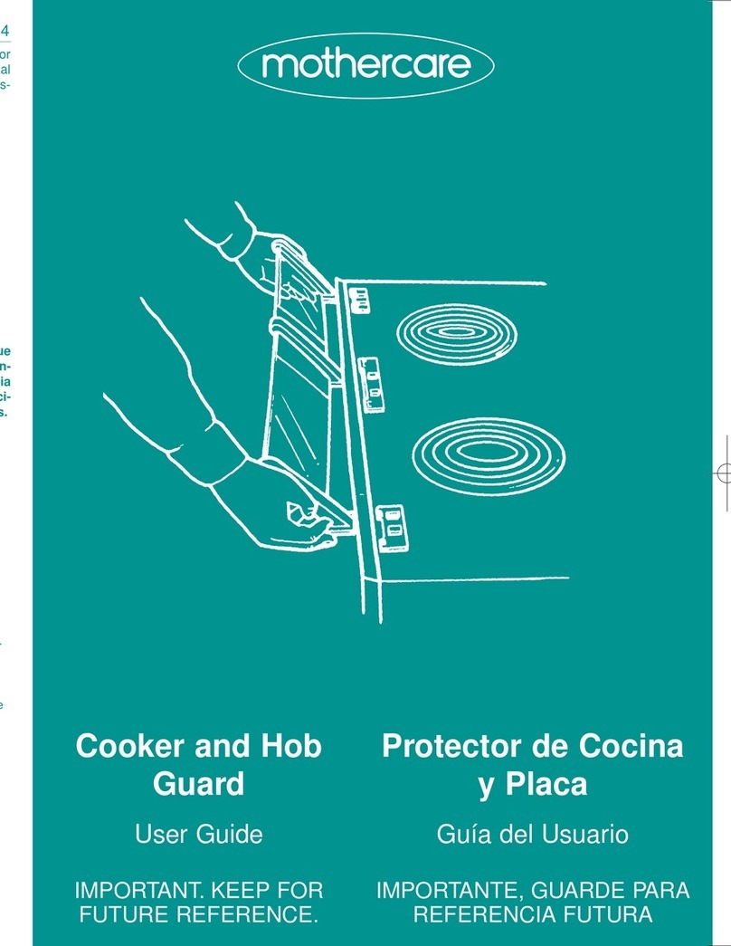 mothercare Cooker and Hob Guard user guide