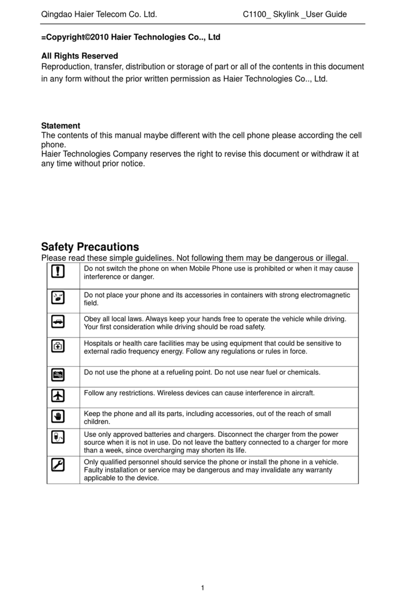 Haier C1100 SKYLINK User manual