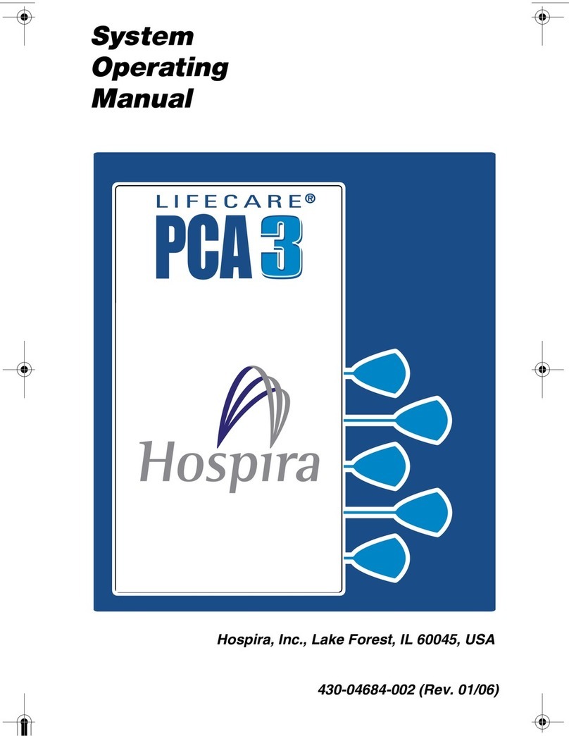 Hospira Lifecare PCA3 User manual Hospira Lifecare PCA3 User manual