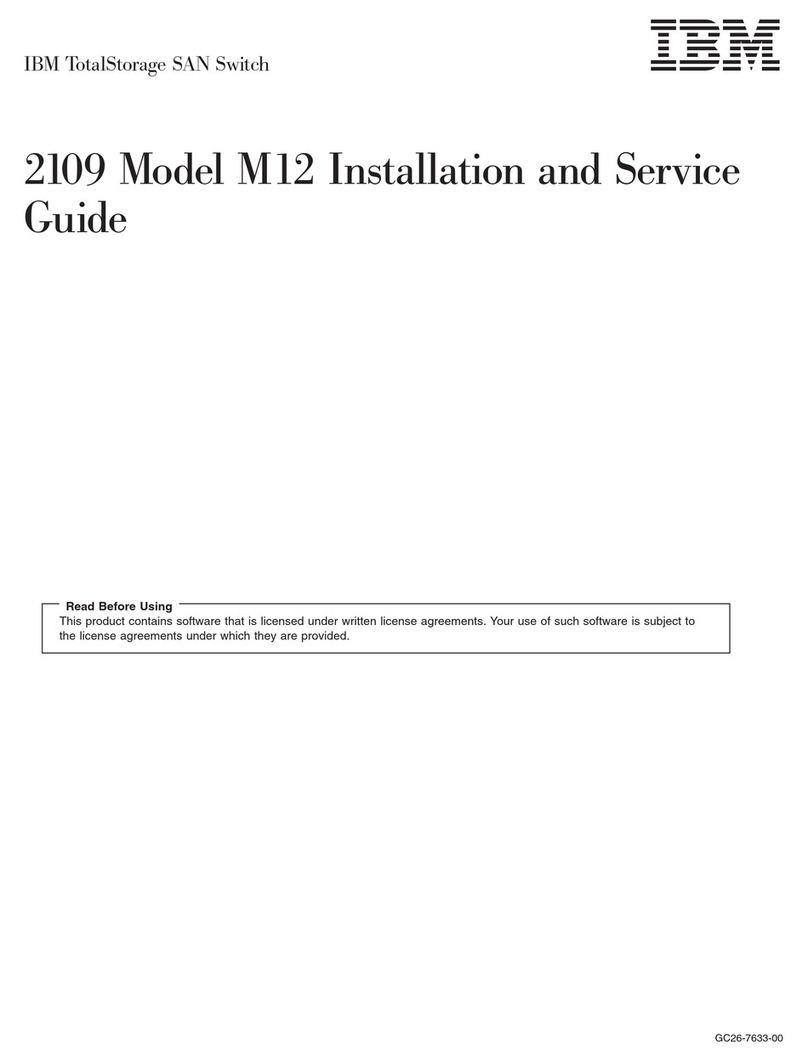 IBM TotalStorage 2109 M12 Installation and maintenance instructions