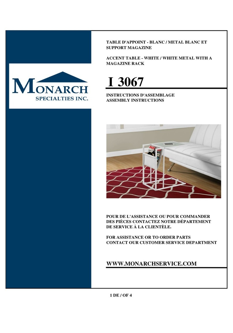 Monarch Specialties I 3067 User manual Monarch Specialties I 3067 User manual