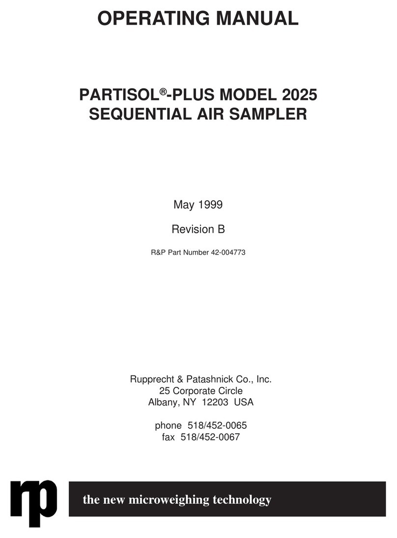 Rupprecht & Patashnick PARTISOL-PLUS 2025 operating manual