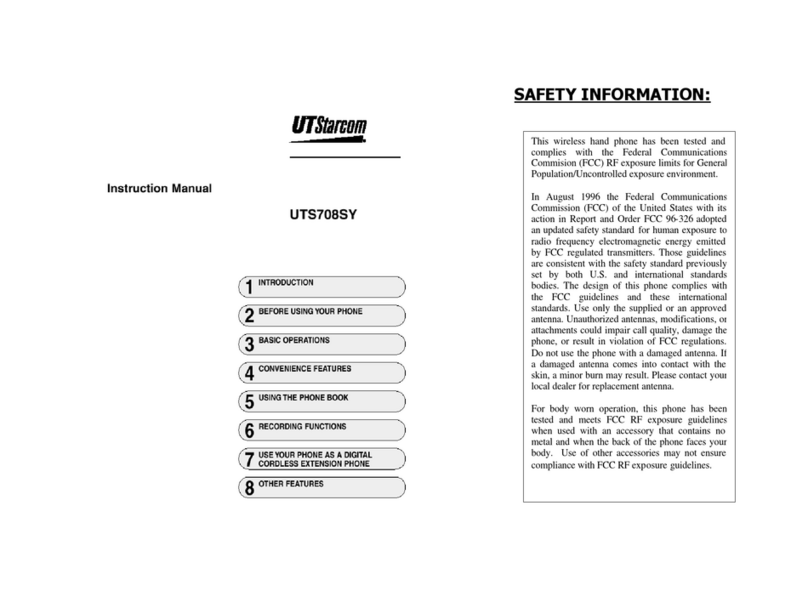 UTStarcom UTS708SY User manual