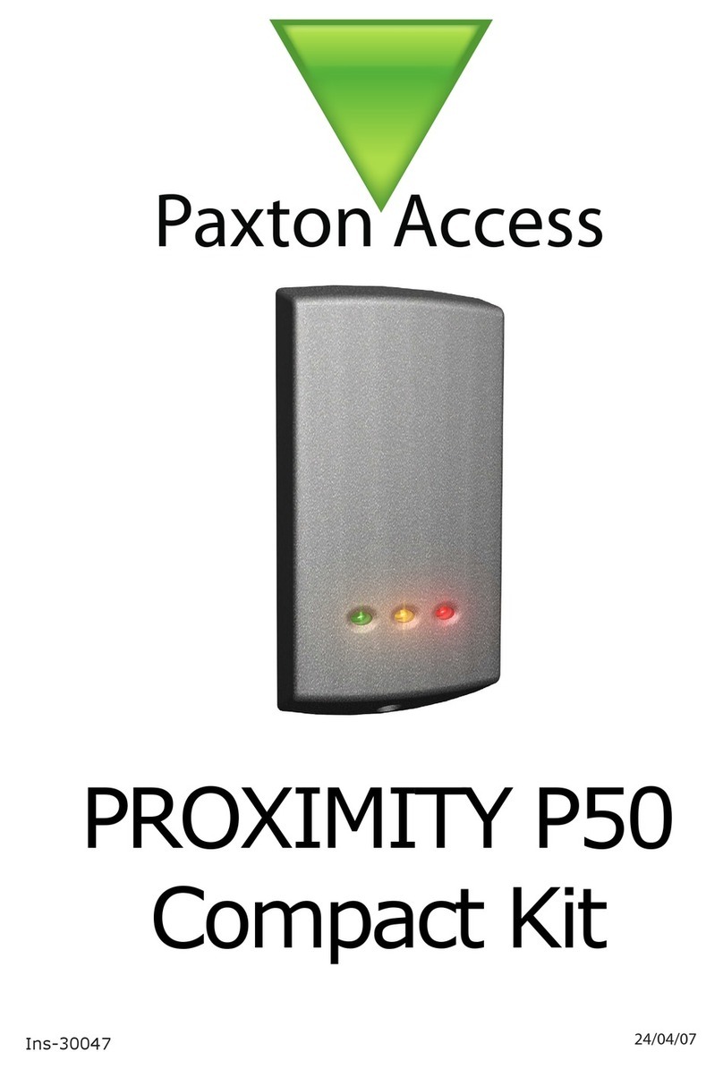 Paxton PROXIMITY P50 User manual Paxton PROXIMITY P50 User manual