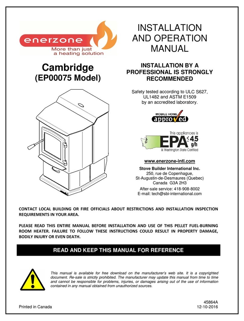 Enerzone Cambridge EP00075 Installation and operation manual Enerzone Cambridge EP00075 Installation and operation manual