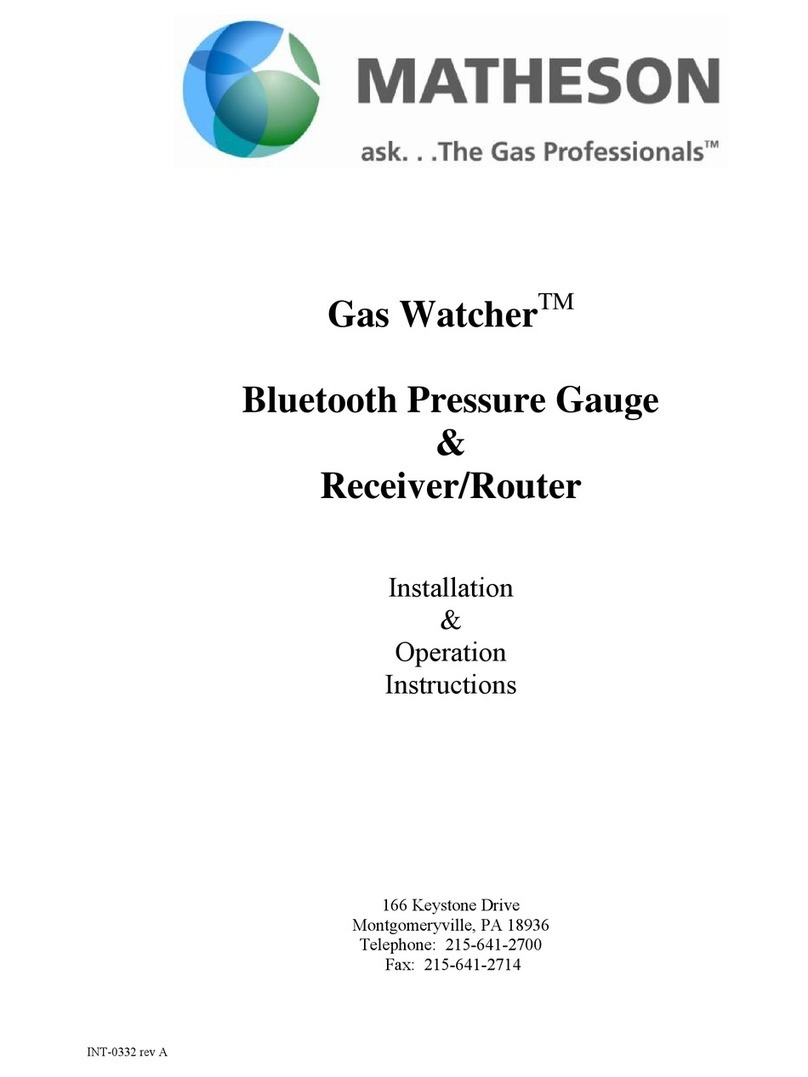 Matheson Gas Watcher Installation instructions