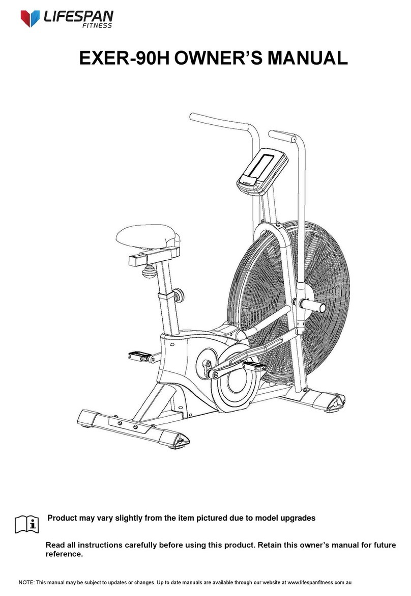 Lifespan Fitnes EXER-90H owner's manual
