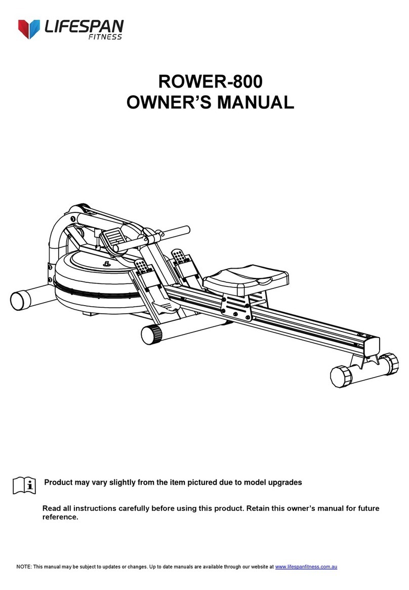 Lifespan Fitnes ROWER-800 owner's manual