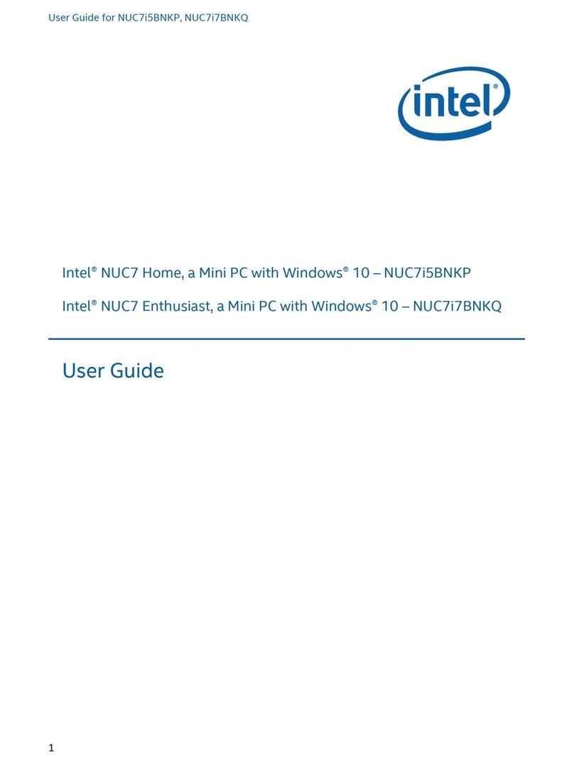 Intel NUC7 Home User manual Intel NUC7 Home User manual