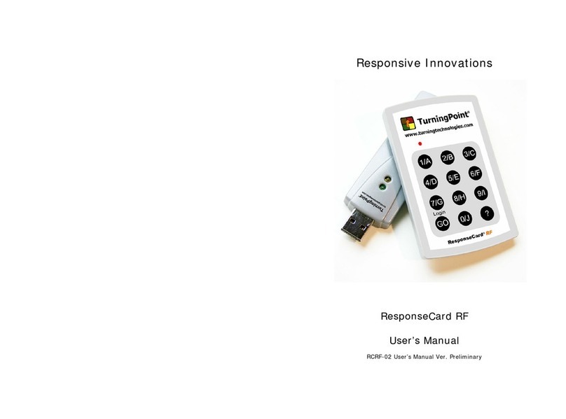 Turning Technologies ResponseCard RF RCRF-02 user manual