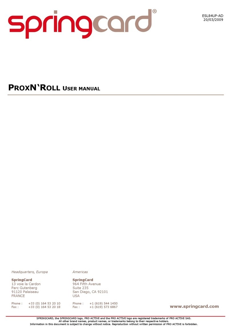 SpringCard Prox'N'Roll user manual