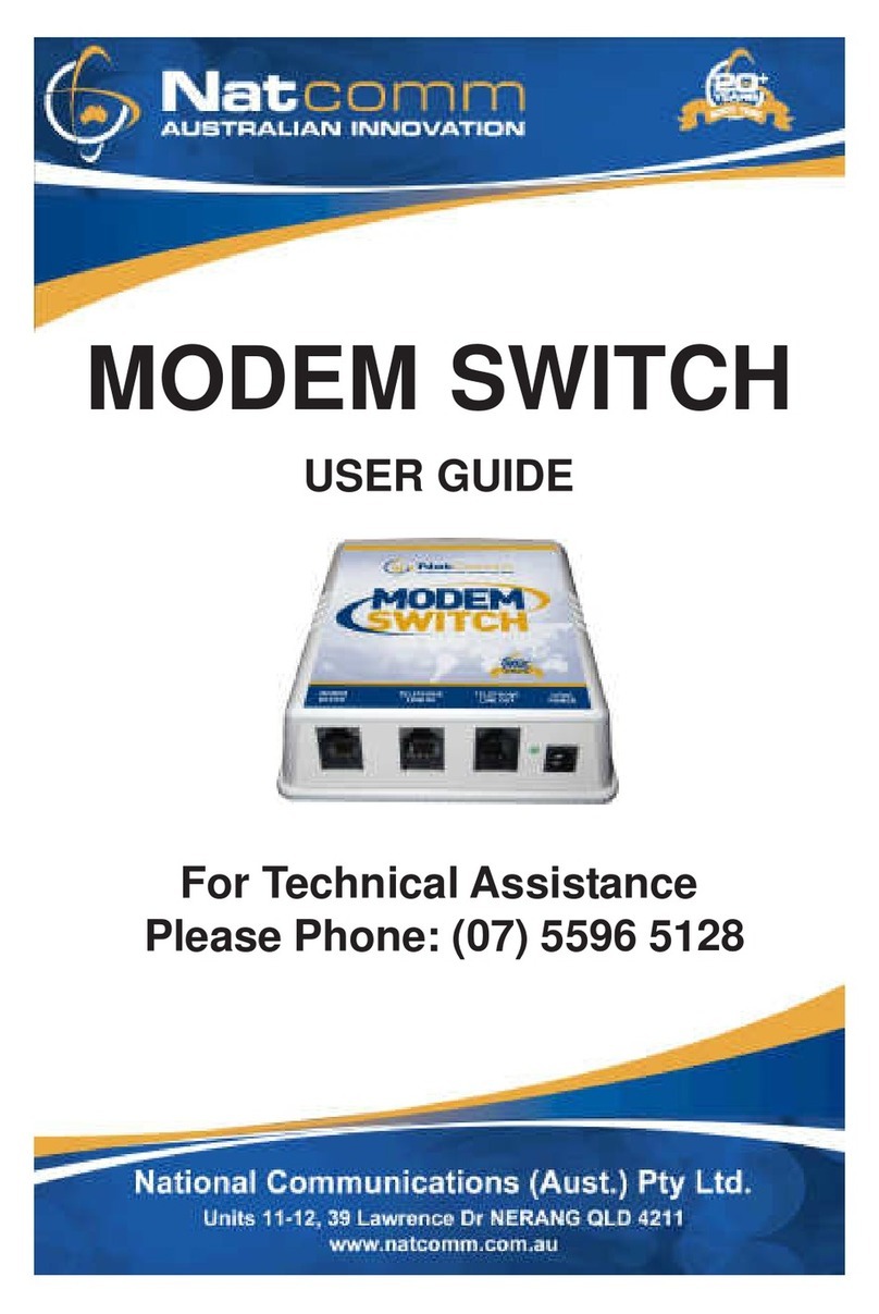 NatComm MODEM SWITCH user guide