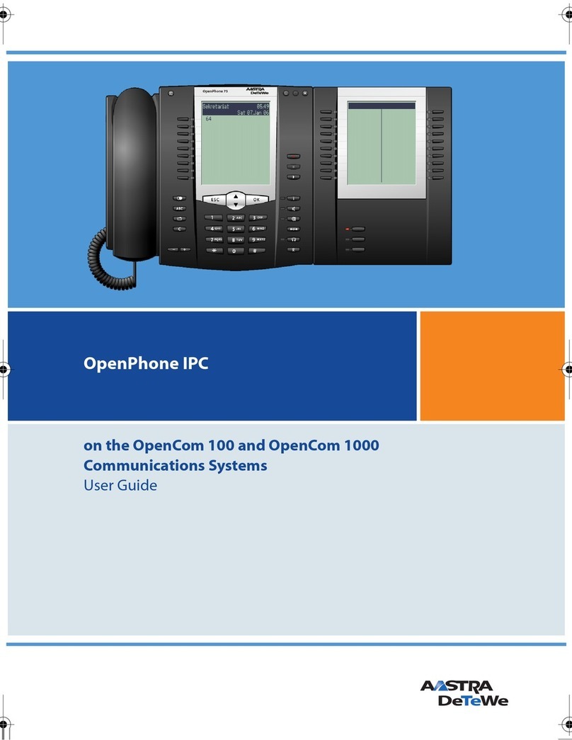 Aastra OpenPhone 73 user guide