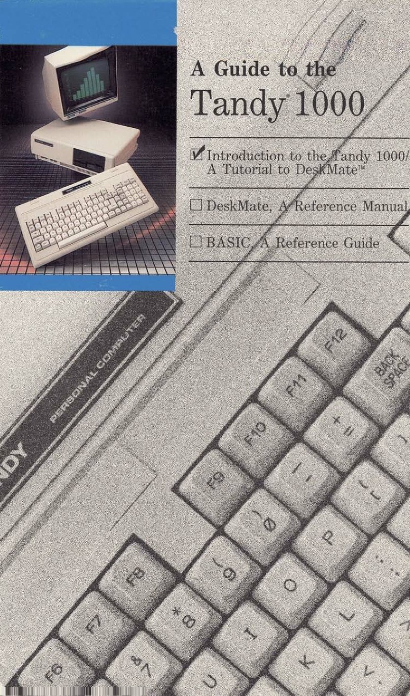 Tandy 1000 MS-DOS User manual Tandy 1000 MS-DOS User manual