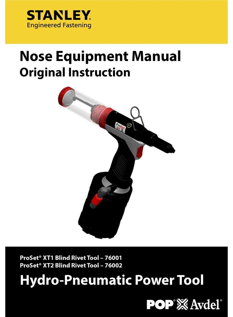 Stanley ProSet XT1 Blind Rivet Tool Operation instructions