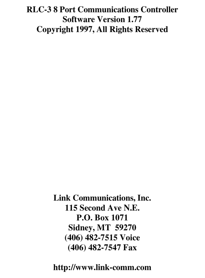 Link Communications RLC-3 user manual