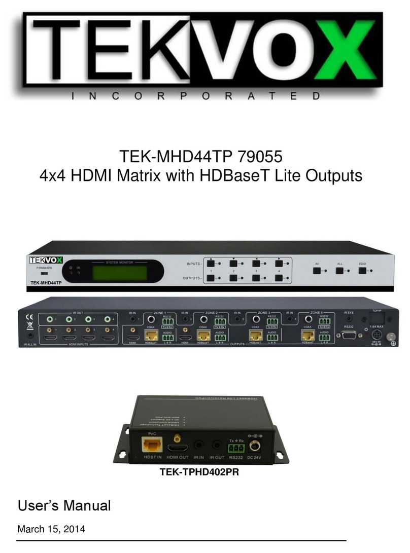 Tekvox TEK-MHD44TP 79055 User manual