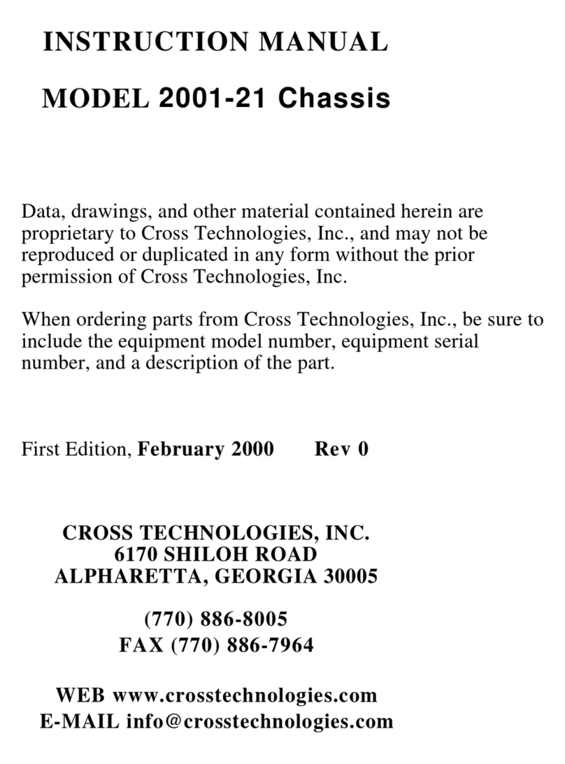 Cross Technologies 2001-21 instruction manual
