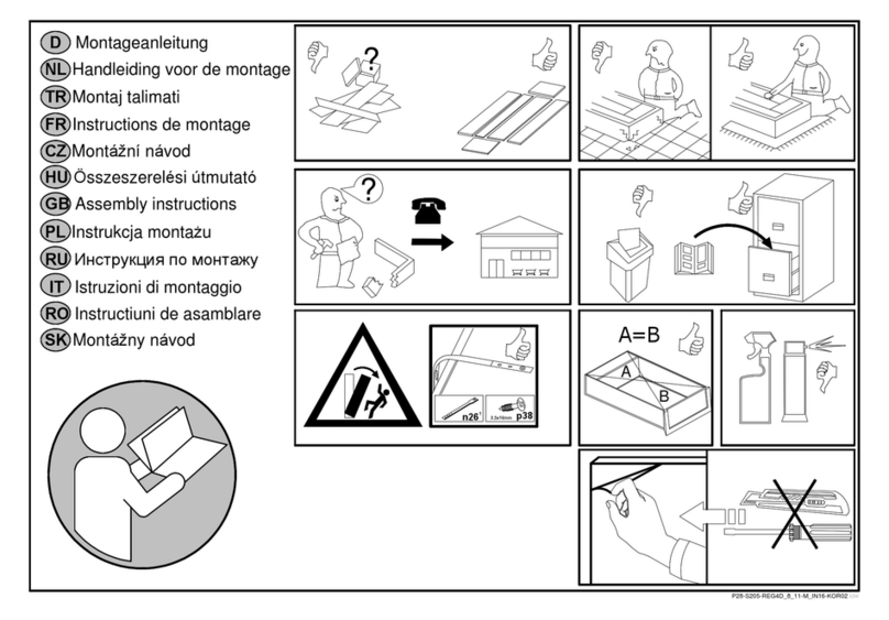 Impact Furniture S205-REG4D/8/11 Assembly instructions