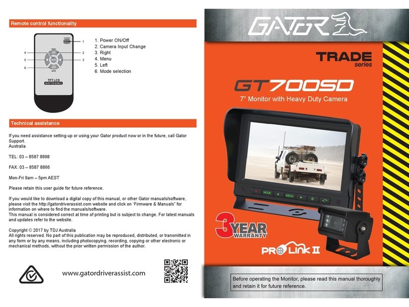 Gator GT700SD User manual