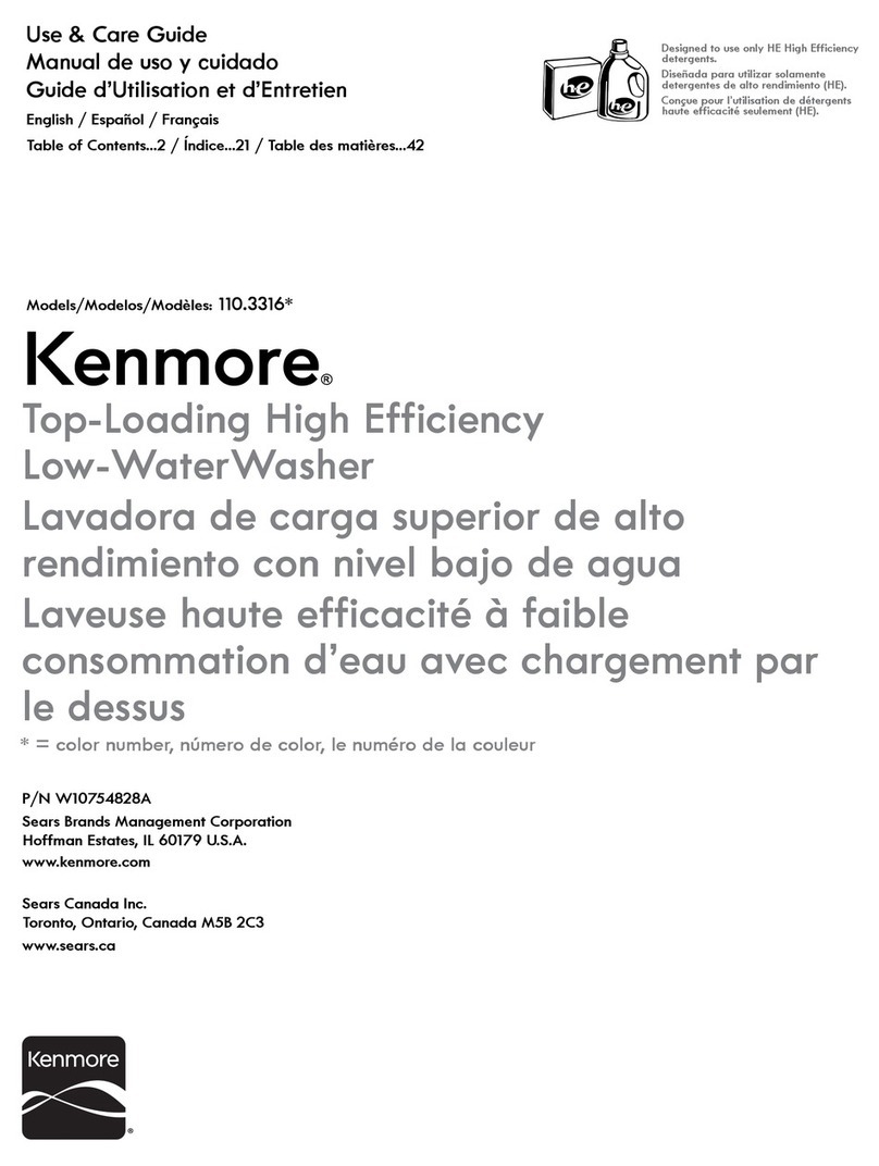 Kenmore 110.3316 series Use & care guide