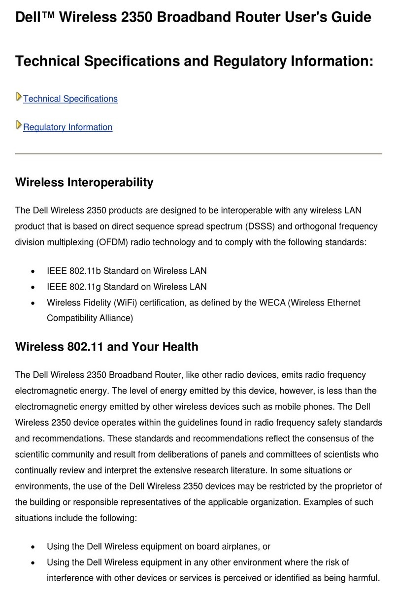 Dell 2350 - Wireless WLAN Broadband Router user guide