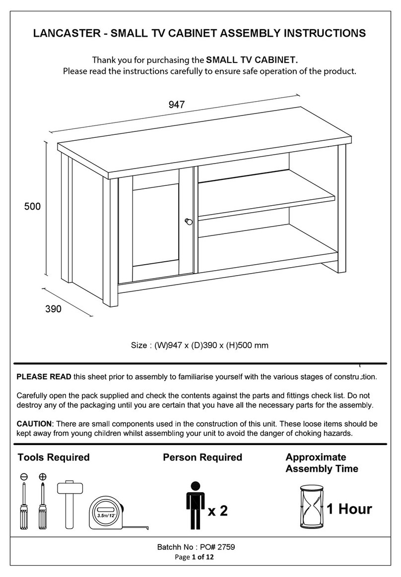 Lancaster LANSTVGRY Assembly instructions