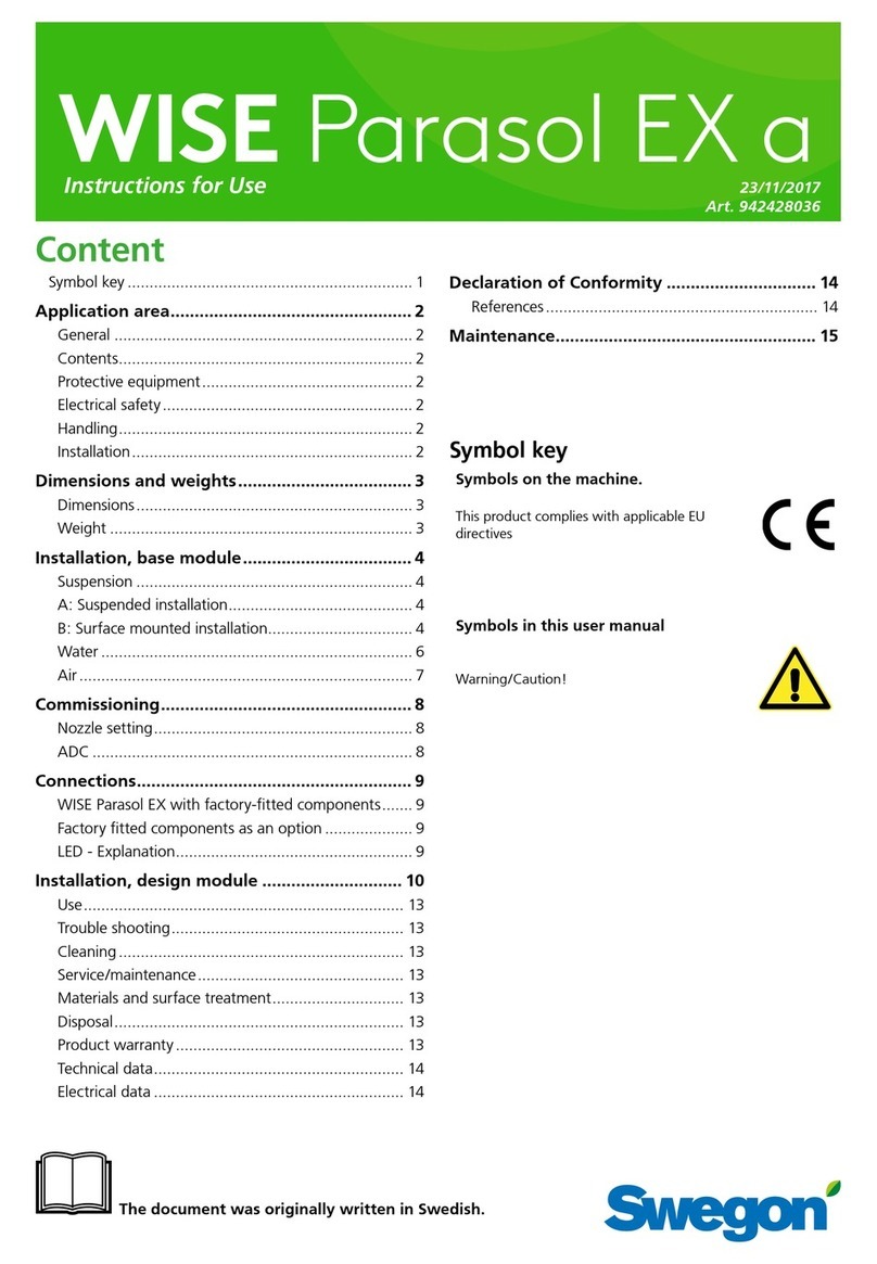 Swegon WISE Parasol EX 690 User manual