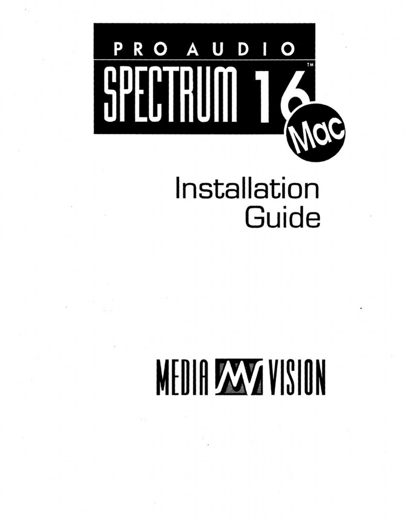 Media Vision pro audio spectrum 16 mac User manual