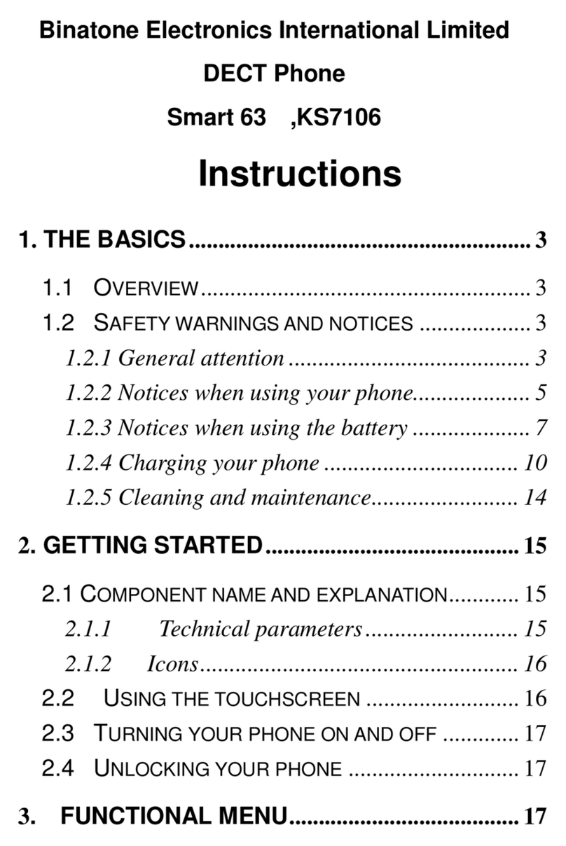 Binatone Smart 63 instructions