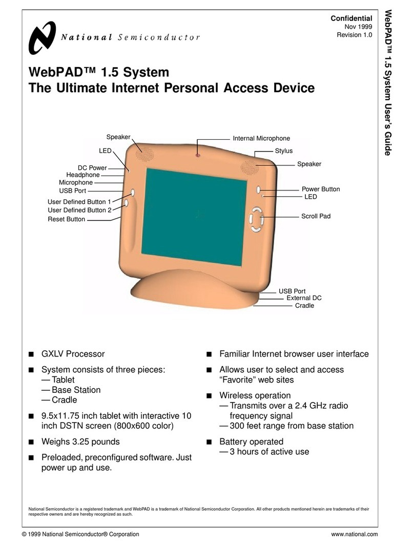 National Semiconductor WebPAD 1.5 user guide