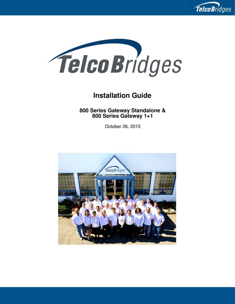 TelcoBridges 800 standalone series installation guide