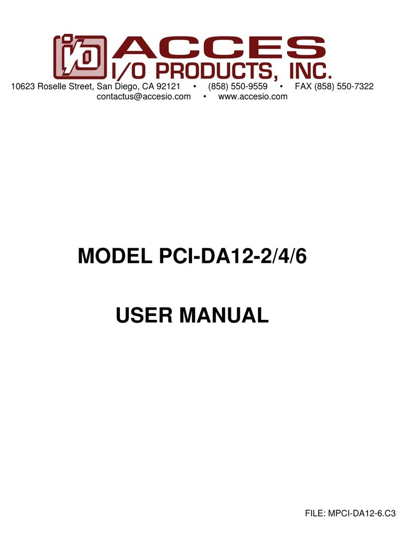 Acces PCI-DA12-2 User manual