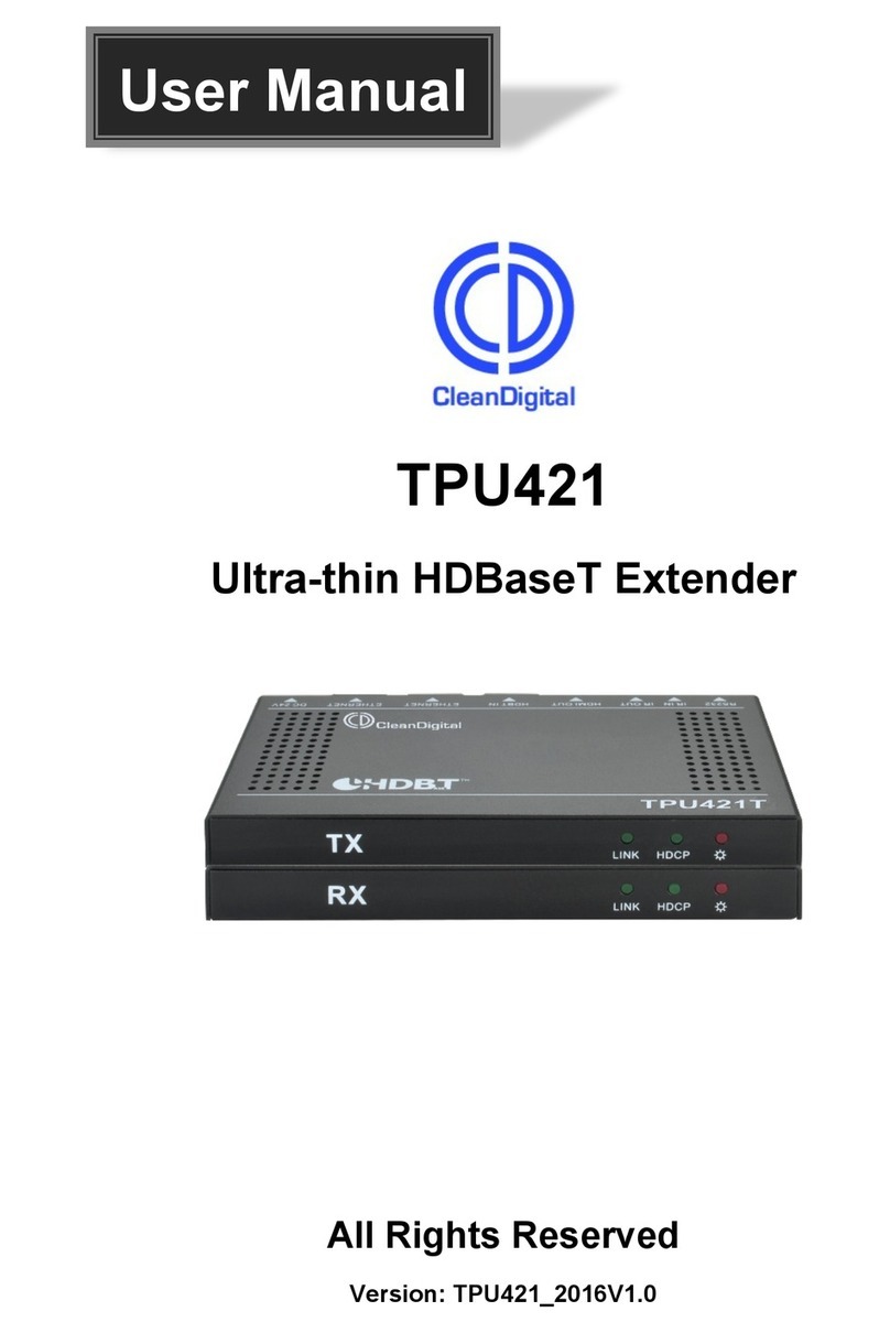 CleanDigital TPU421 user manual