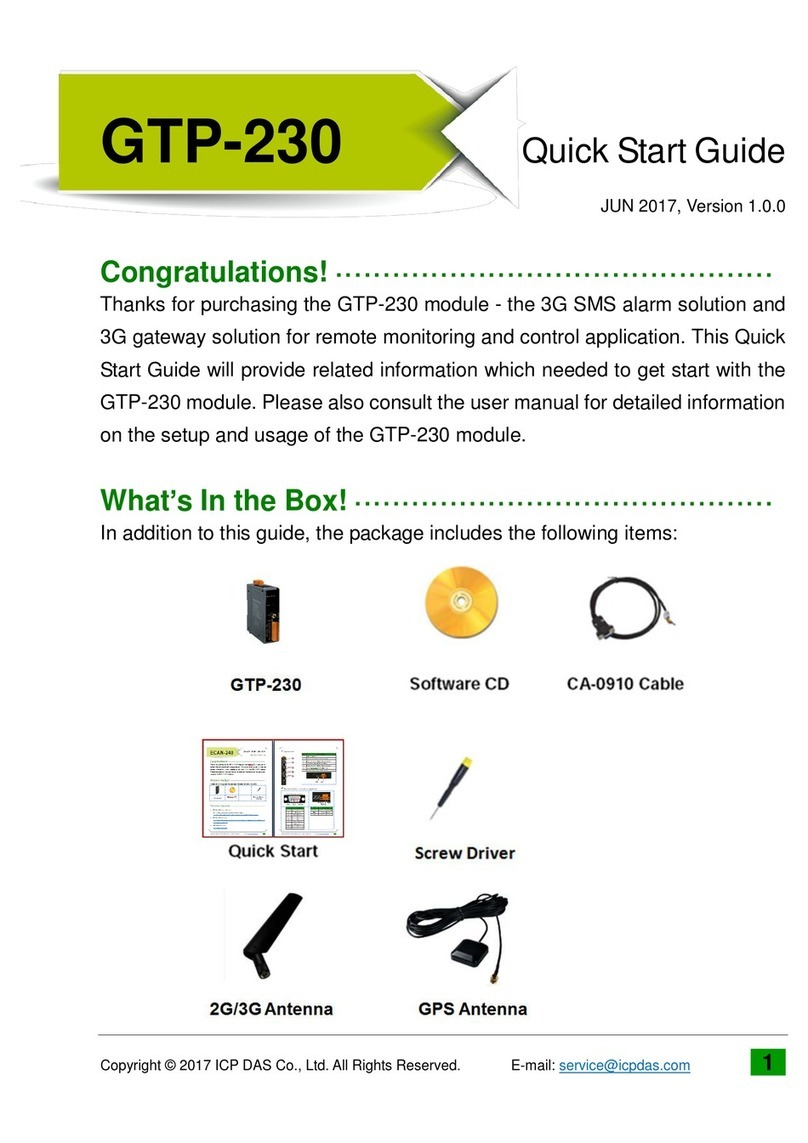 ICPDAS GTP-230 User manual