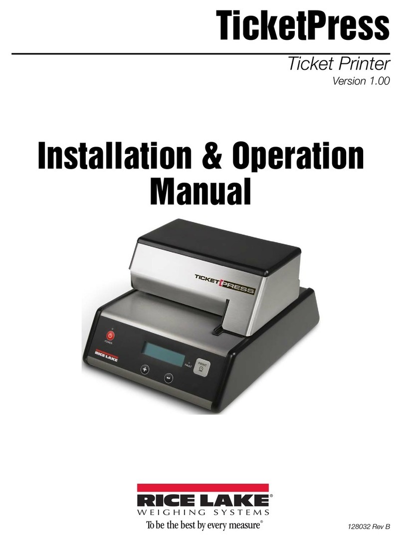 Rice Lake TicketPress User manual Rice Lake TicketPress User manual