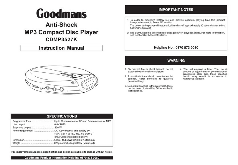 Goodmans CDMP3527K User manual Goodmans CDMP3527K User manual