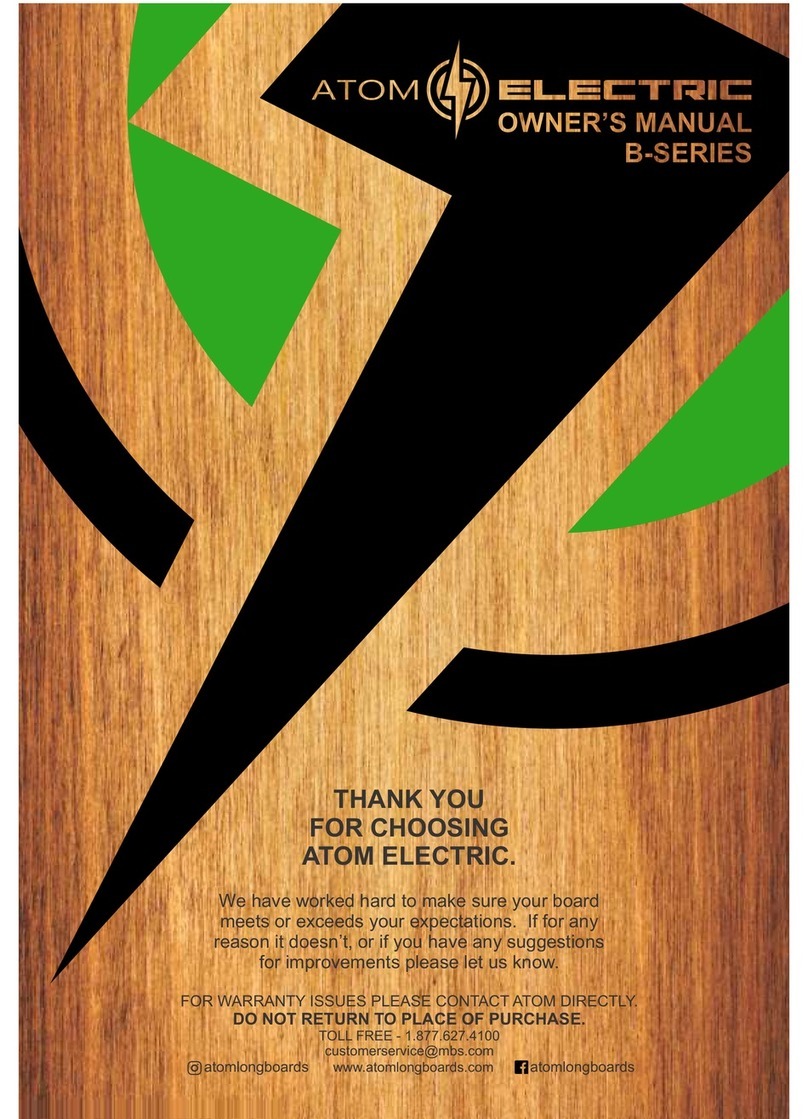 Atom Longboards Atom Electric B Series owner's manual