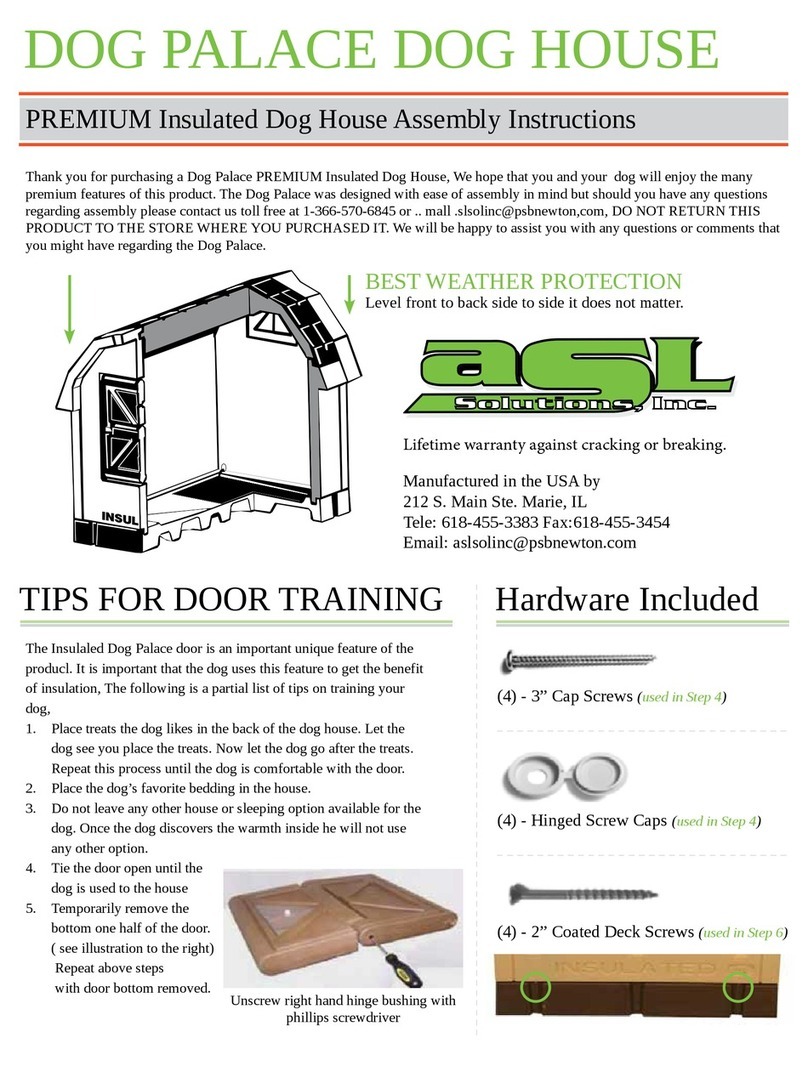 ASL Solutions Dog Palace Assembly instructions ASL Solutions Dog Palace Assembly instructions