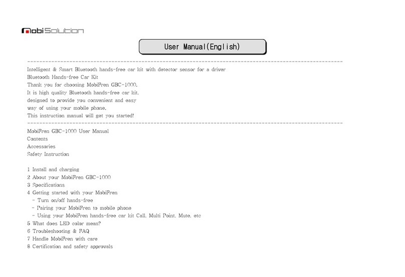 MobiSolution MobiFren GBC-1000 user manual