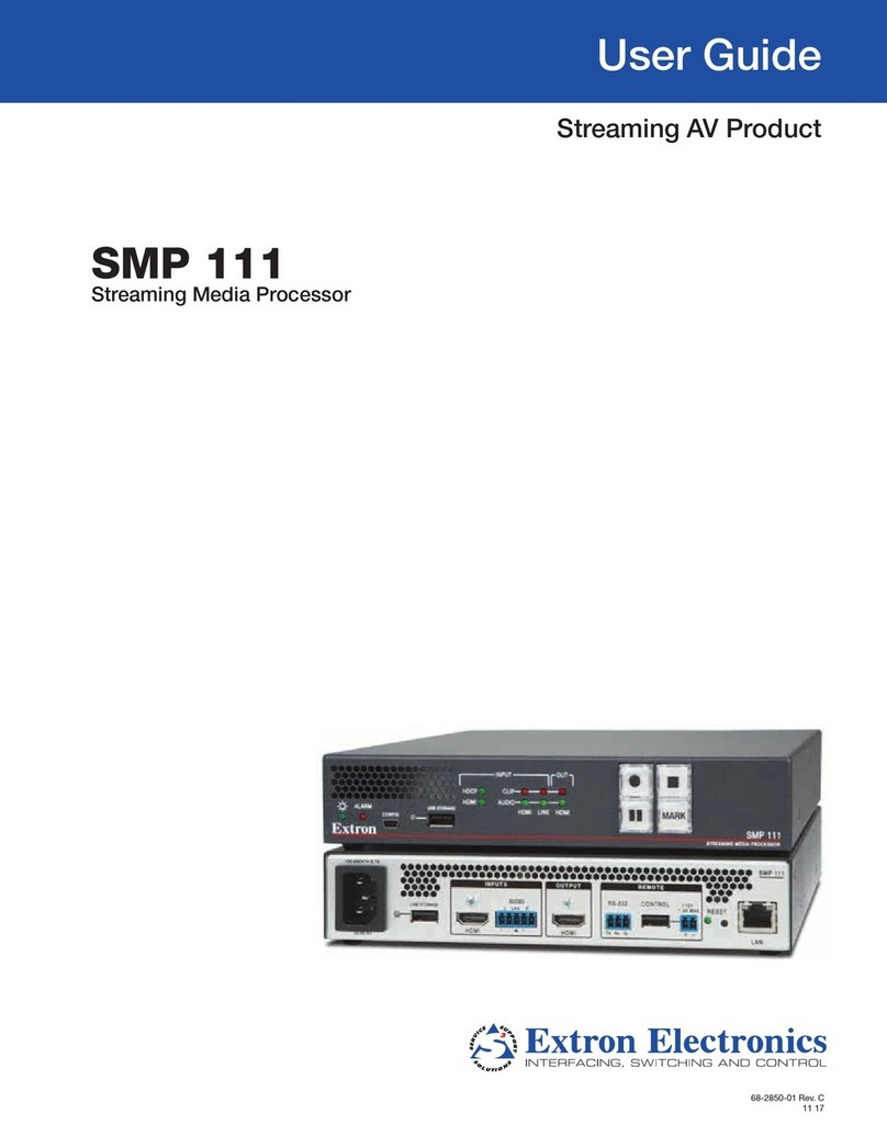 Extron electronics SMP 111 User manual Extron electronics SMP 111 User manual