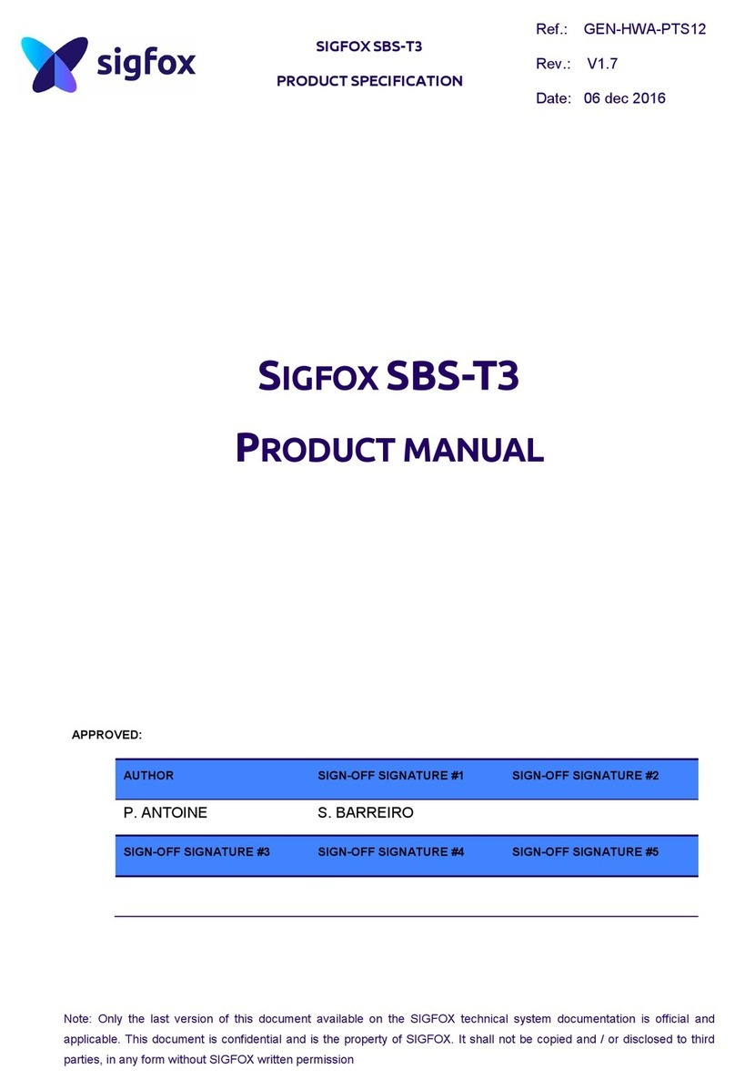 Sigfox SBS-T3-868 product manual