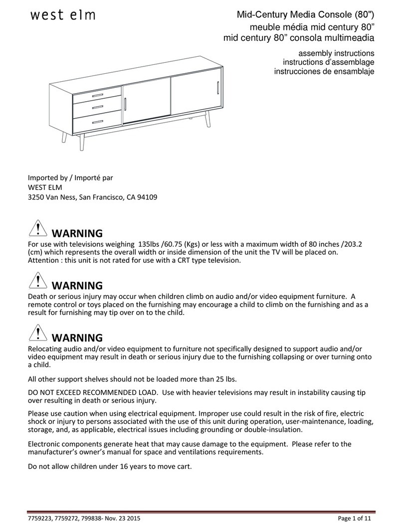West Elm Mid-Century Console User manual West Elm Mid-Century Console User manual
