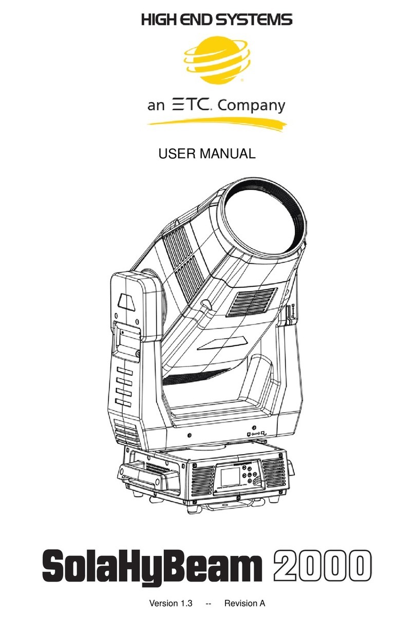 High End Systems SolaHyBeam 2000 User manual