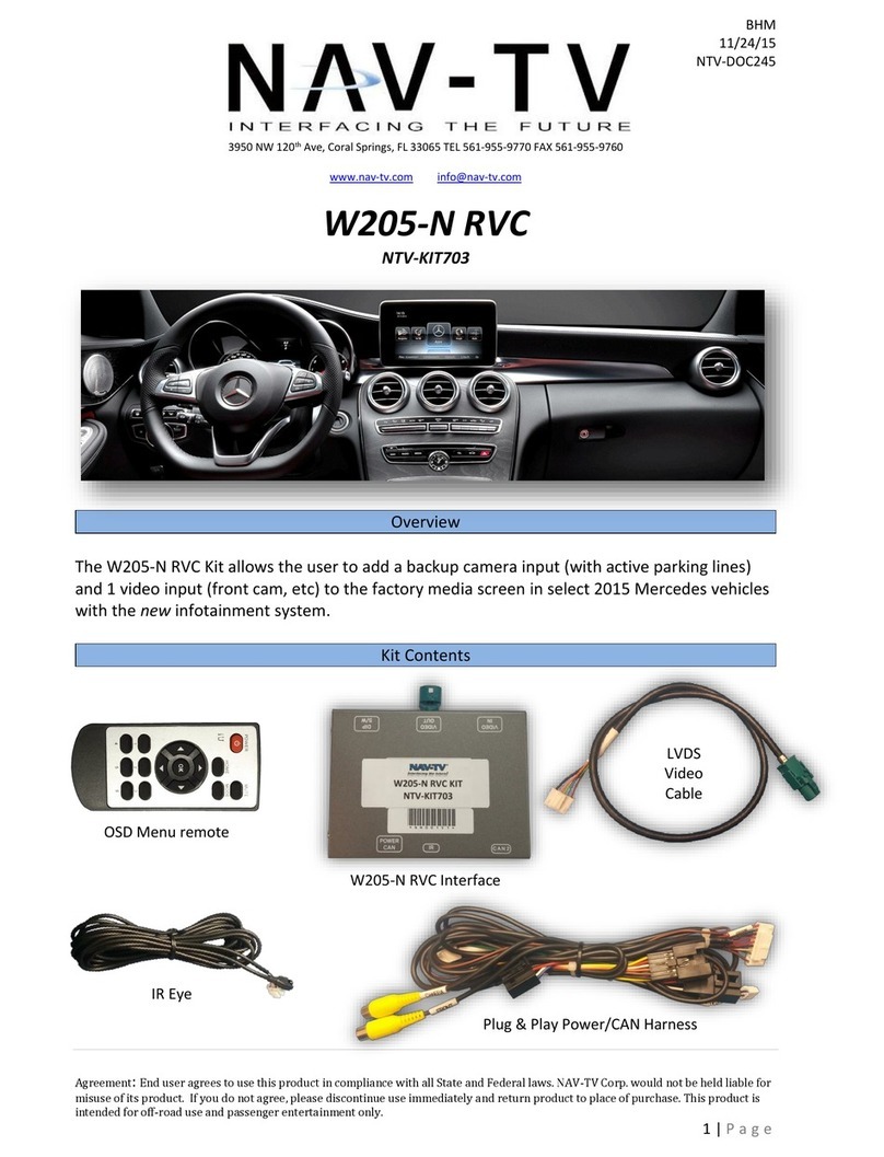 Nav TV W205-N RVC Install manual