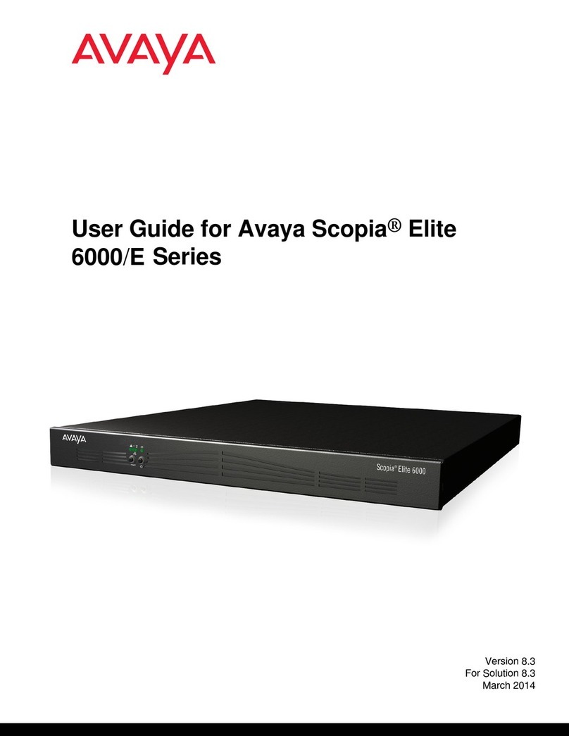 Avaya Scopia Elite 6000/E Series User manual