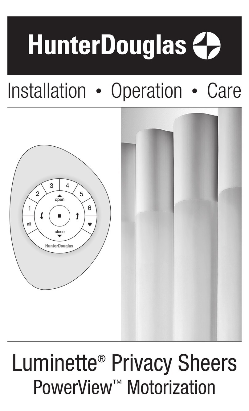 HunterDouglas Luminette Installation operation and care